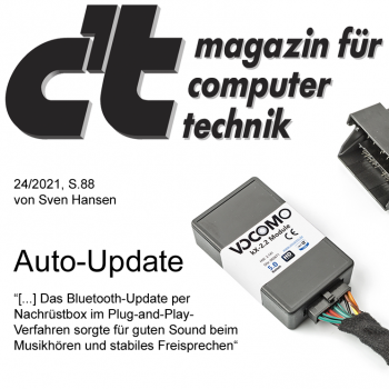 VOCOMO Bluetooth Freisprecheinrichtung mit Musikstreaming - c´t Magazin Test Review - kX-3 VW Skoda Seat V2